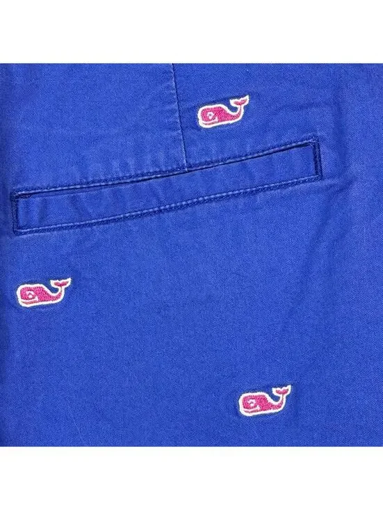 Vineyard Vines Women's Size 8 Blue Embroidered Whale Chino Mini Skirt w/ Pockets - Picture 6 of 9